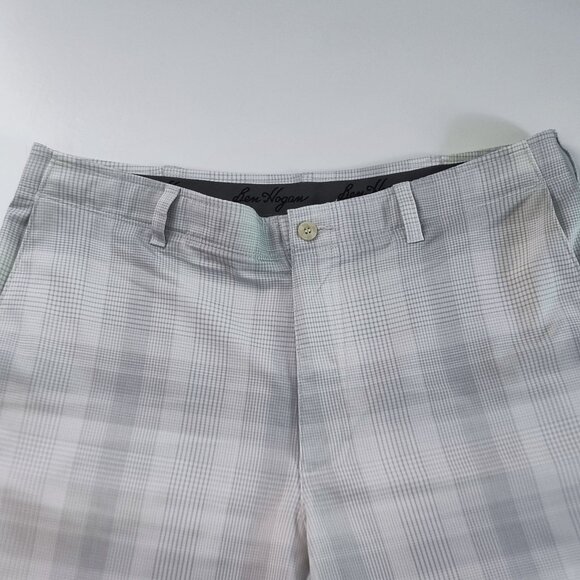 Ben Hogan flat front golf shorts grey plaid men's size 36 - Picture 2 of 10